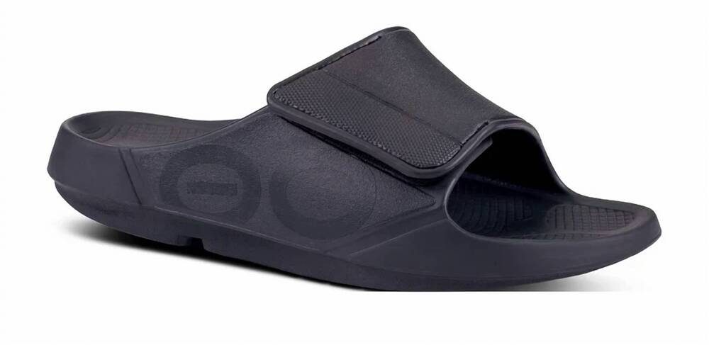 NEW OOFOS unisex sport flex sandal in matte black